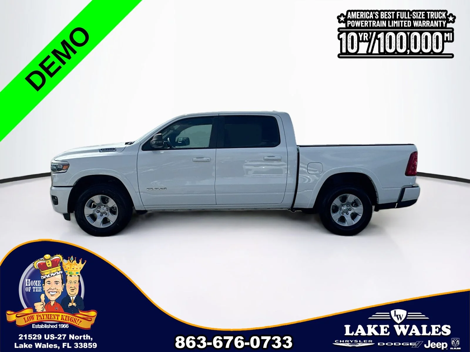 New 2026 Bright White Clear-Coat Exterior Paint RAM Big Horn/Lone Star image 3