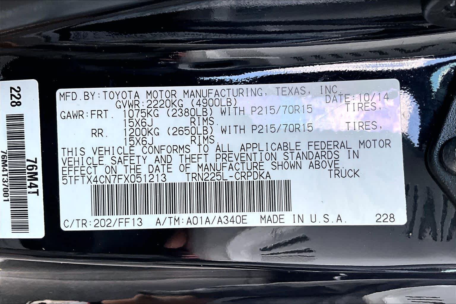 Used 2015 Black Toyota  image 35