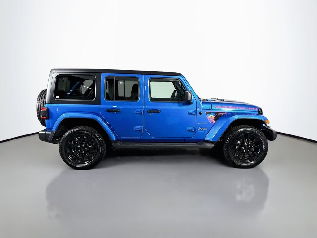 Used 2022 Blue Jeep Unlimited Sahara 4xe image 8