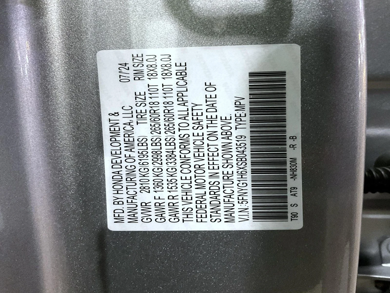 Certified Used 2025 Silver Honda TrailSport image 26