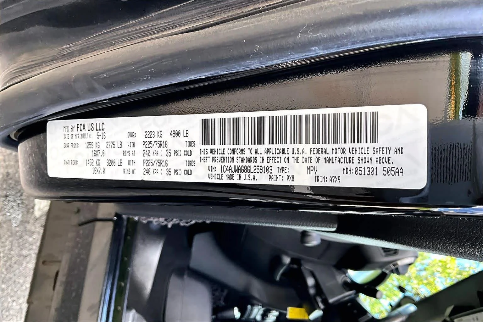 Used 2016 Black Clearcoat Jeep Sport image 35