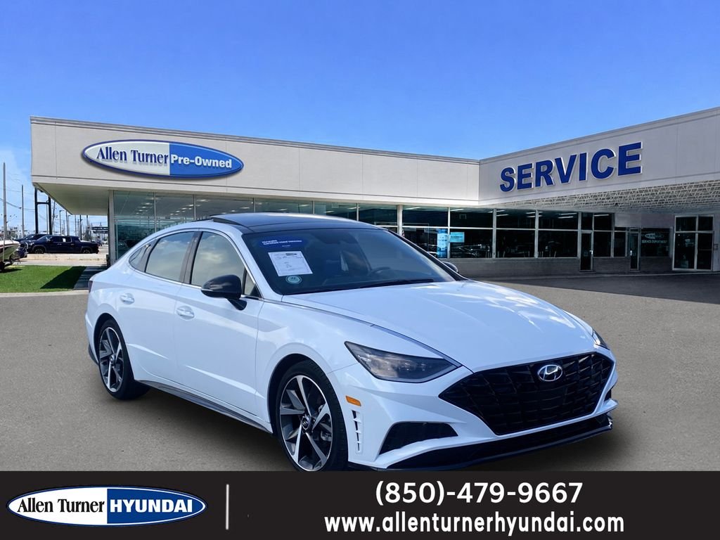 Used 2023 Serenity White Hyundai SEL Plus image 1