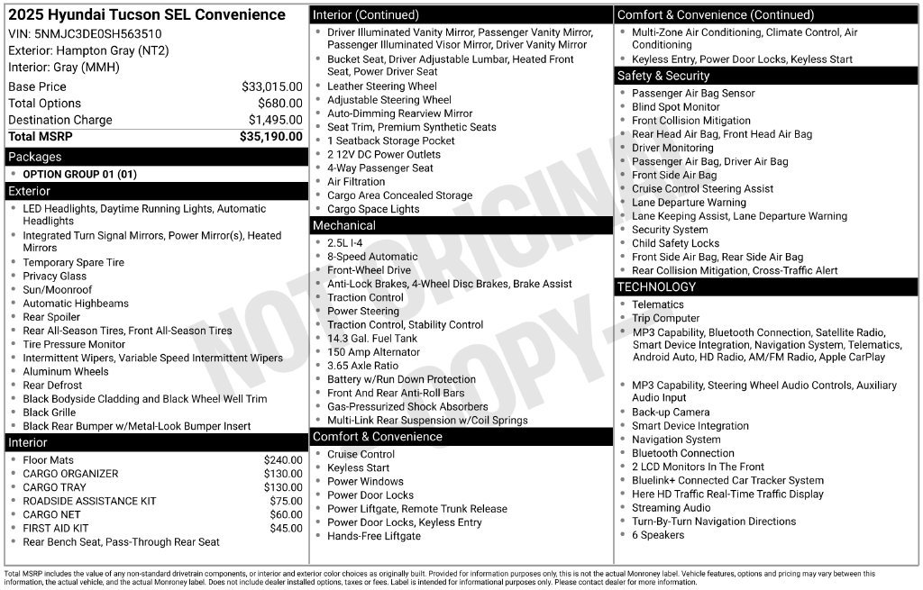 2025 Hyundai Tucson SEL Convenience - Photo 7