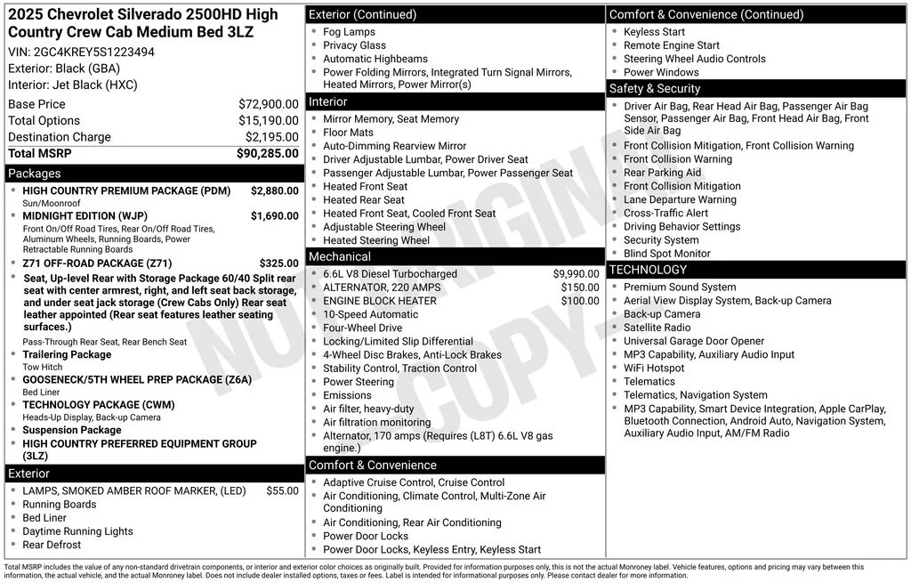 Certified Used 2025 Black Chevrolet High Country image 38