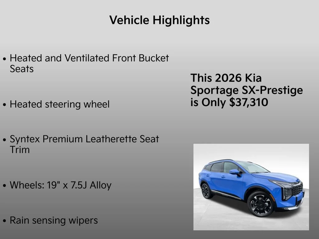 New 2026 Nebular Blue Kia SX-Prestige image 33