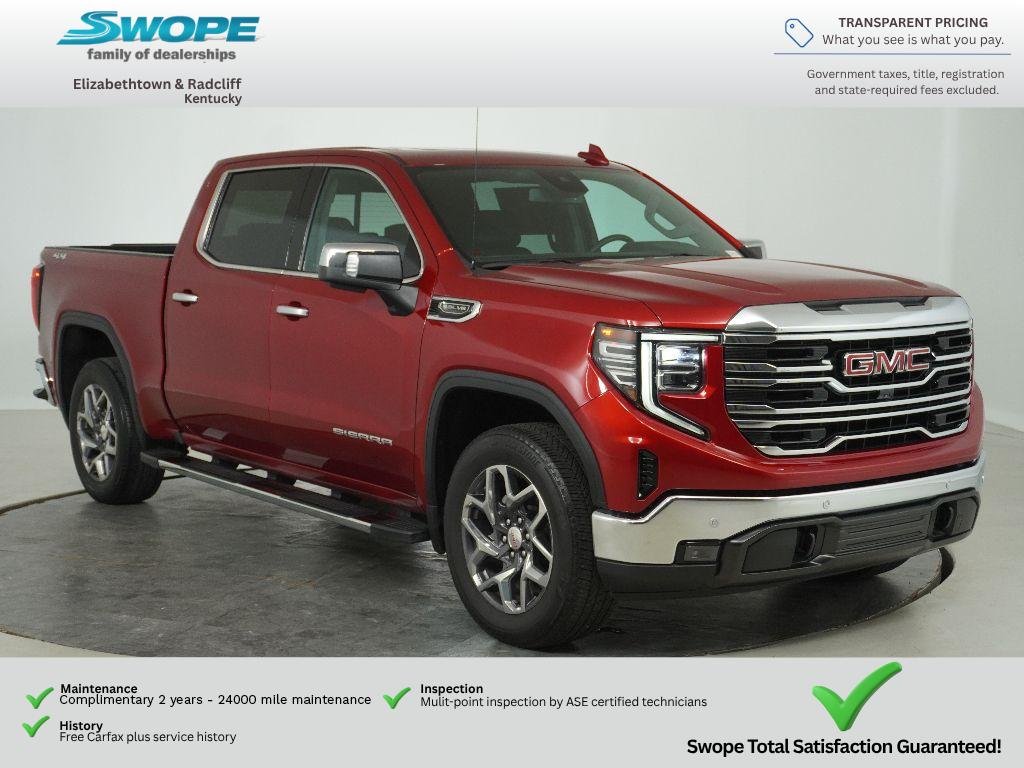 Used 2024 Volcanic Red Tintcoat GMC SLT image 1