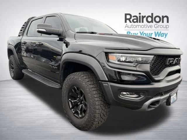 Used 2022 Diamond Black Crystal Pearlcoat Ram TRX image 1