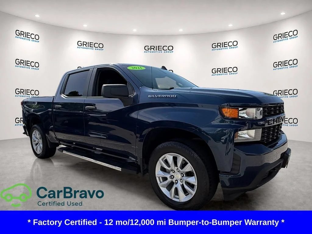 Certified Used 2021 NORTHSKY BLUE METALLIC Chevrolet Custom image 1