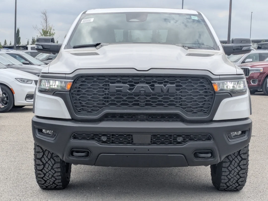 New 2026 White RAM Rebel - - 5.7L HEMI V8 - Rebel Level 1 Equip Grp - Trailer Brake Ctrl - Steel Sport Hood & More! image 3