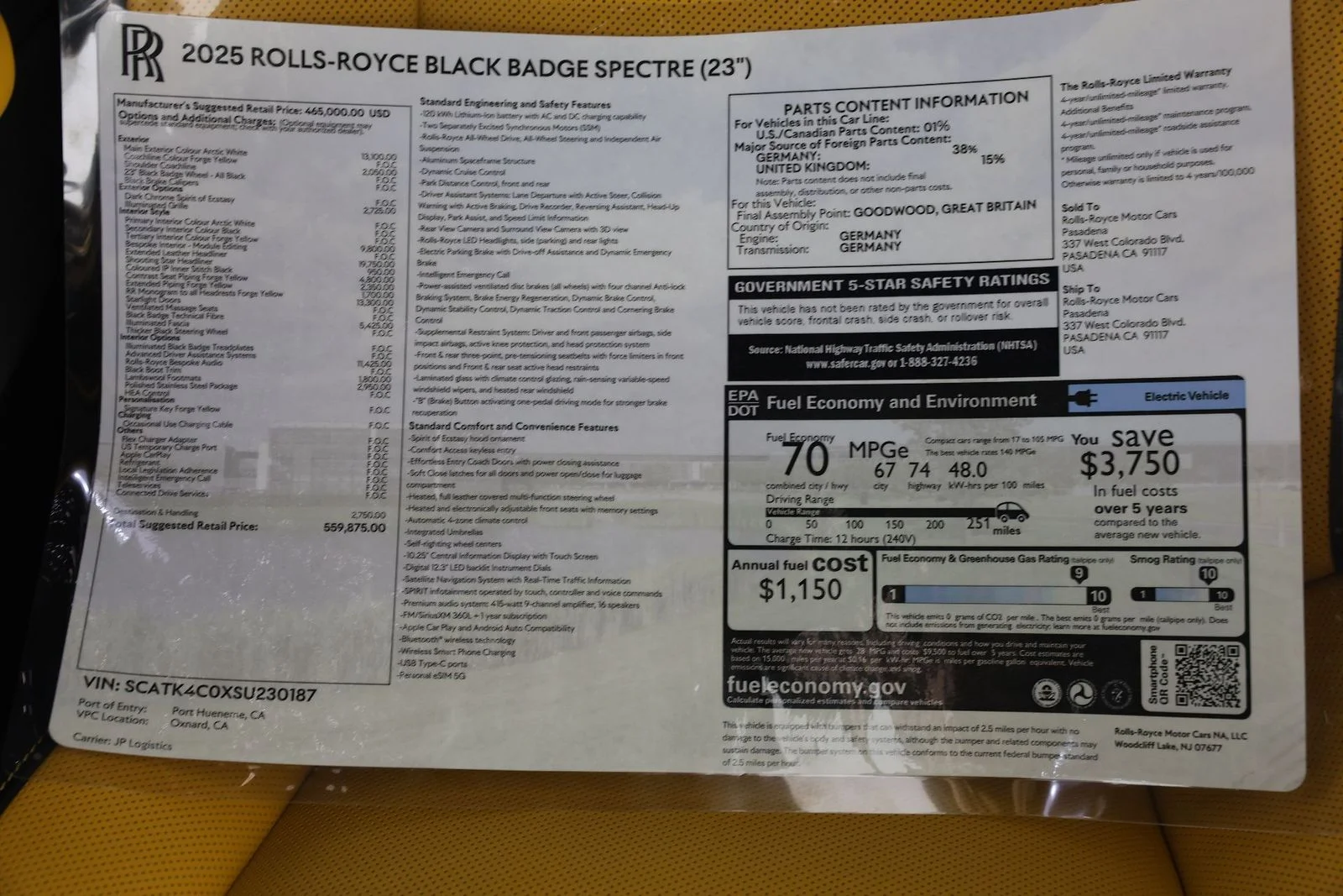 New 2025 Arctic White Rolls-Royce Black Badge image 37