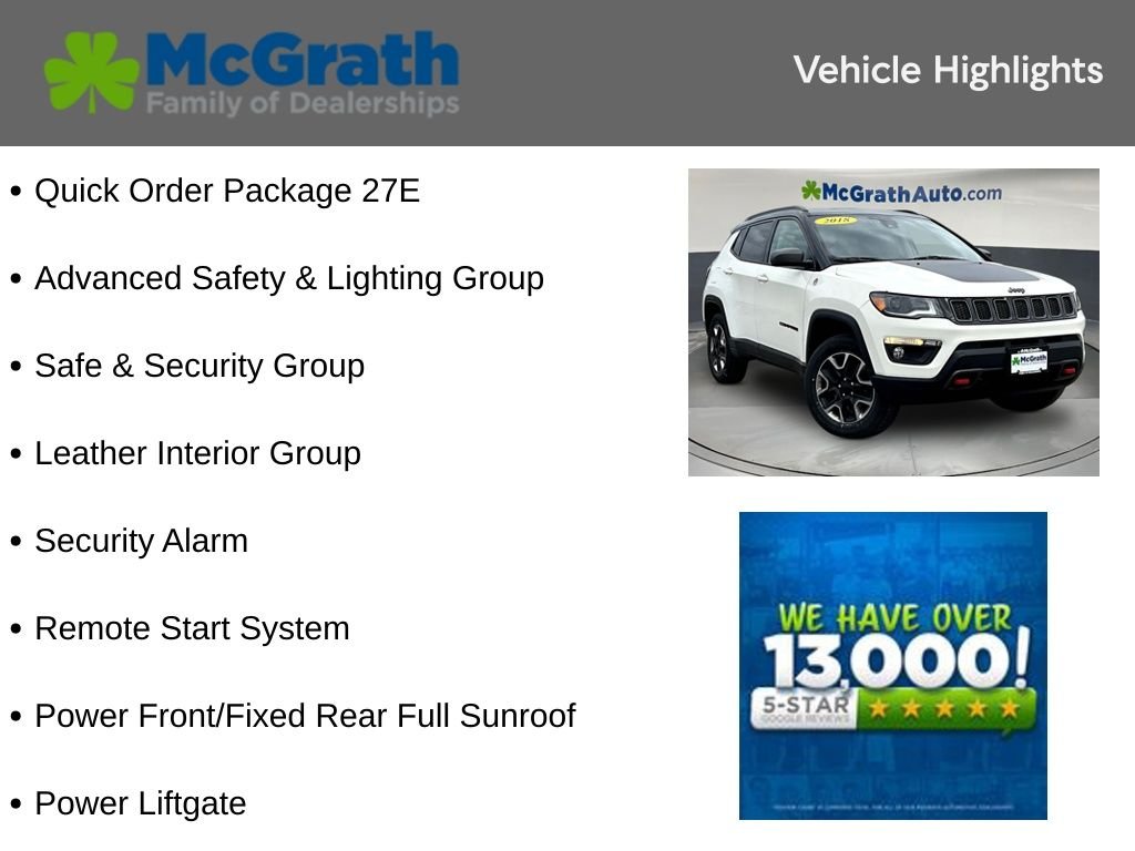 Used 2018 White Jeep Trailhawk image 6