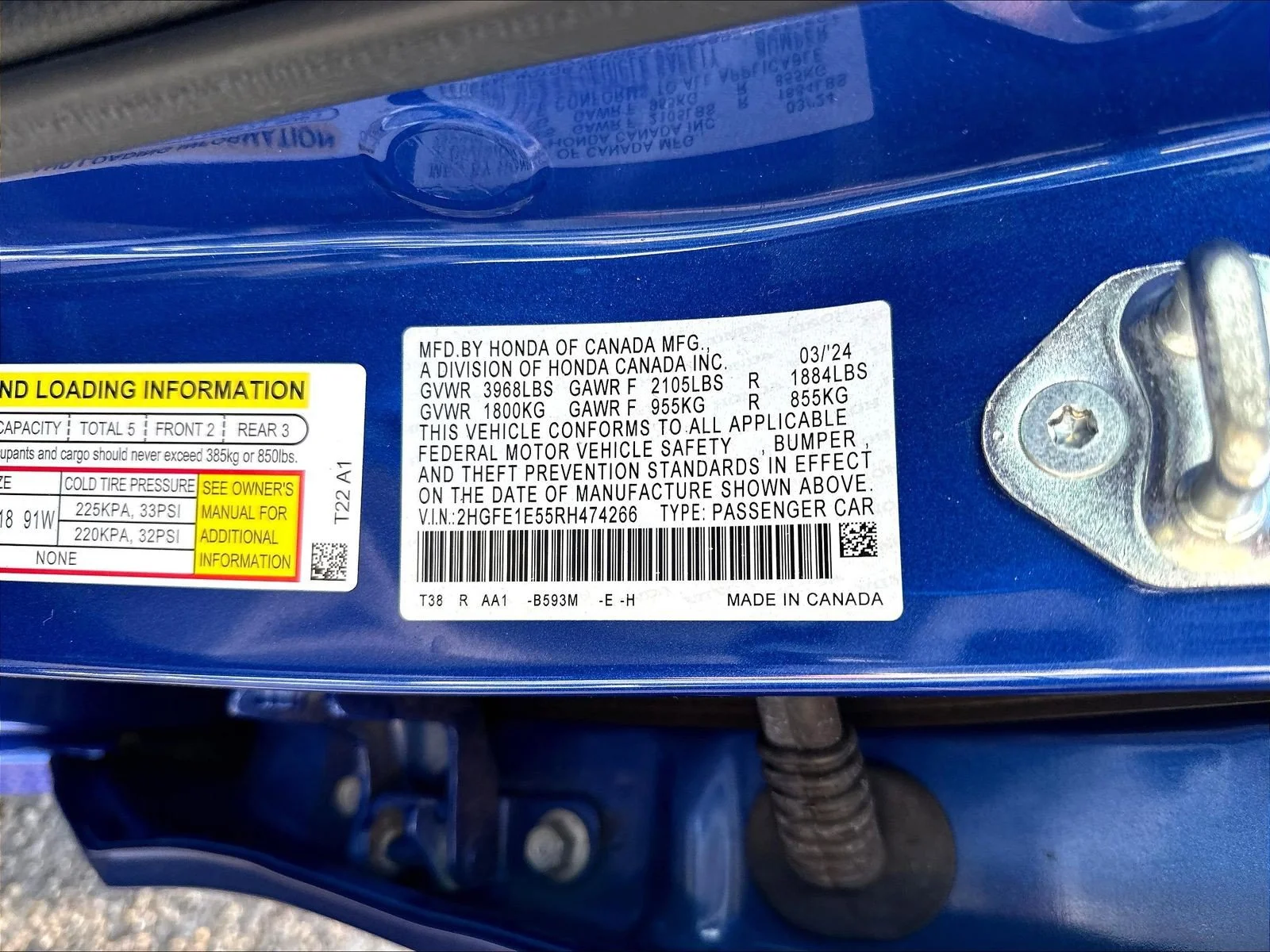 Used 2024 Aegean Blue Metallic Honda Base image 19