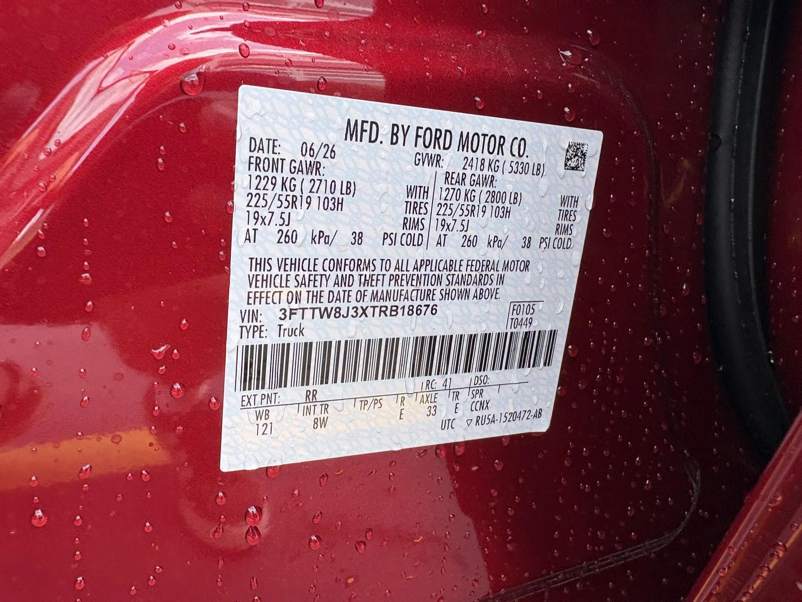 New 2026 Ruby Red Metallic Tinted Clearcoat Ford XLT image 19