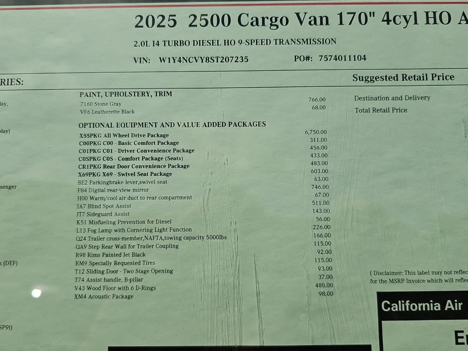 2025 Mercedes-Benz Sprinter Cargo Van Base - Photo 20