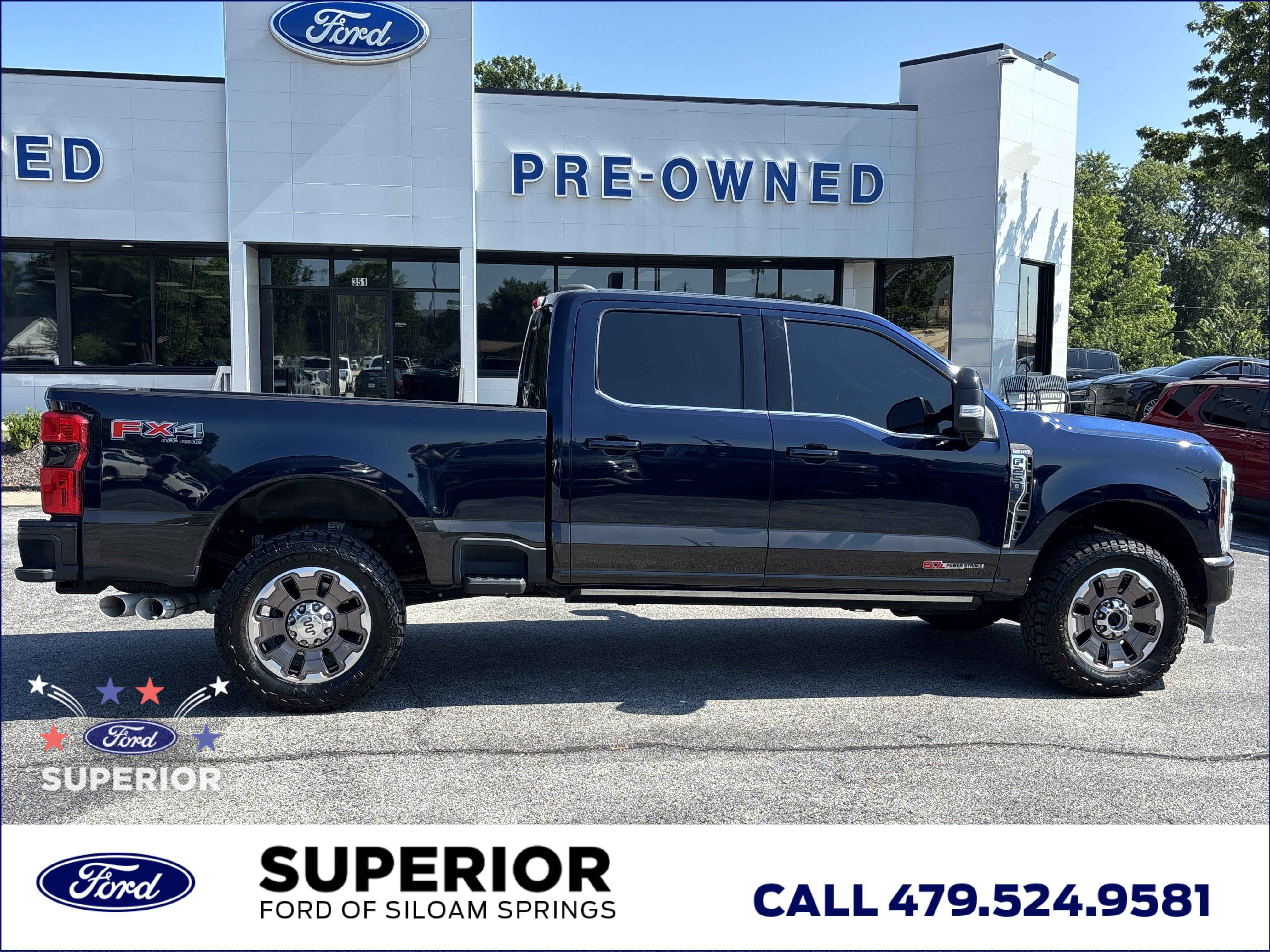 Used 2024 Antimatter Blue Metallic Ford King Ranch CrewCab 4WD image 2