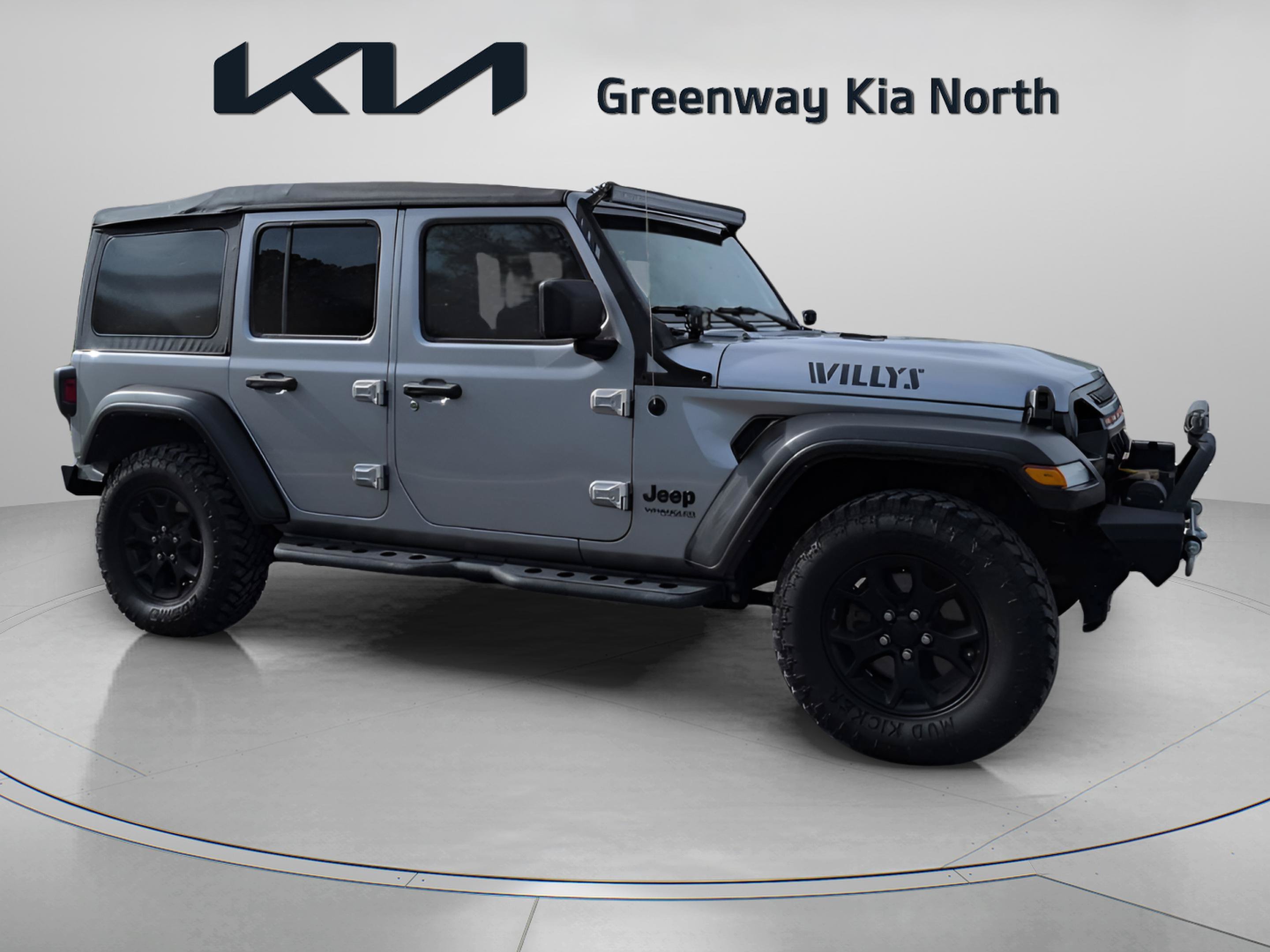 Used 2021 Billet Silver Metallic Clearcoat Jeep Unlimited Willys image 2