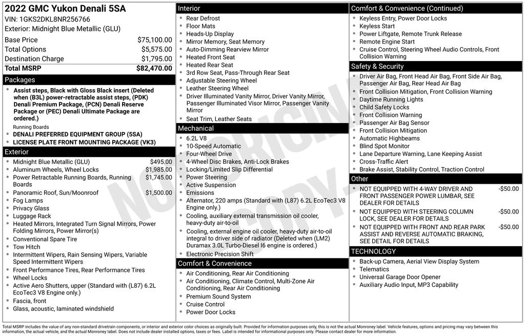 Used 2022 Blue GMC Denali image 41