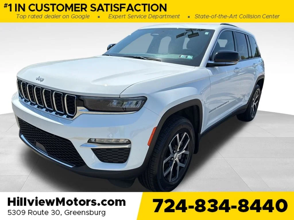 Used 2024 Bright White Clearcoat Jeep Limited image 1