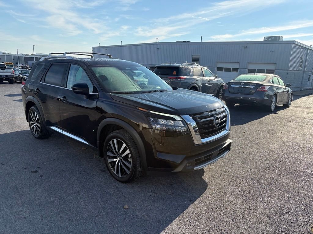 Certified Used 2025 Black Nissan Platinum image 2