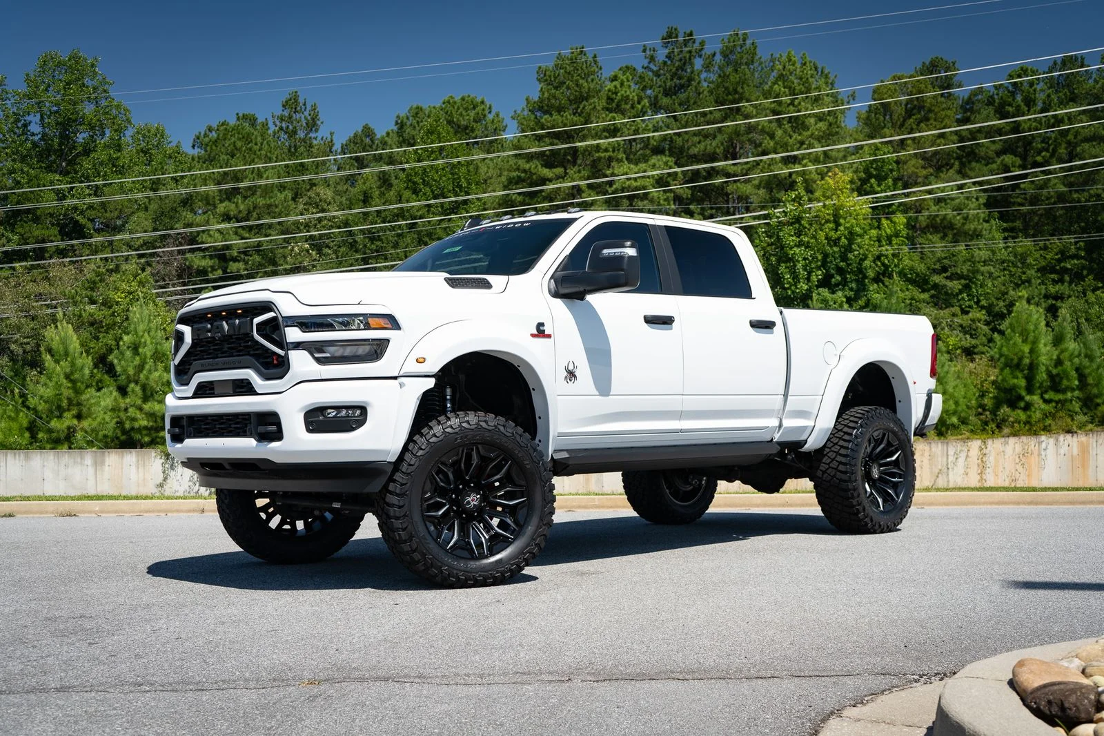 New 2026 Bright White Clear-Coat Exterior Paint RAM Big Horn with Black Widow Package image 3