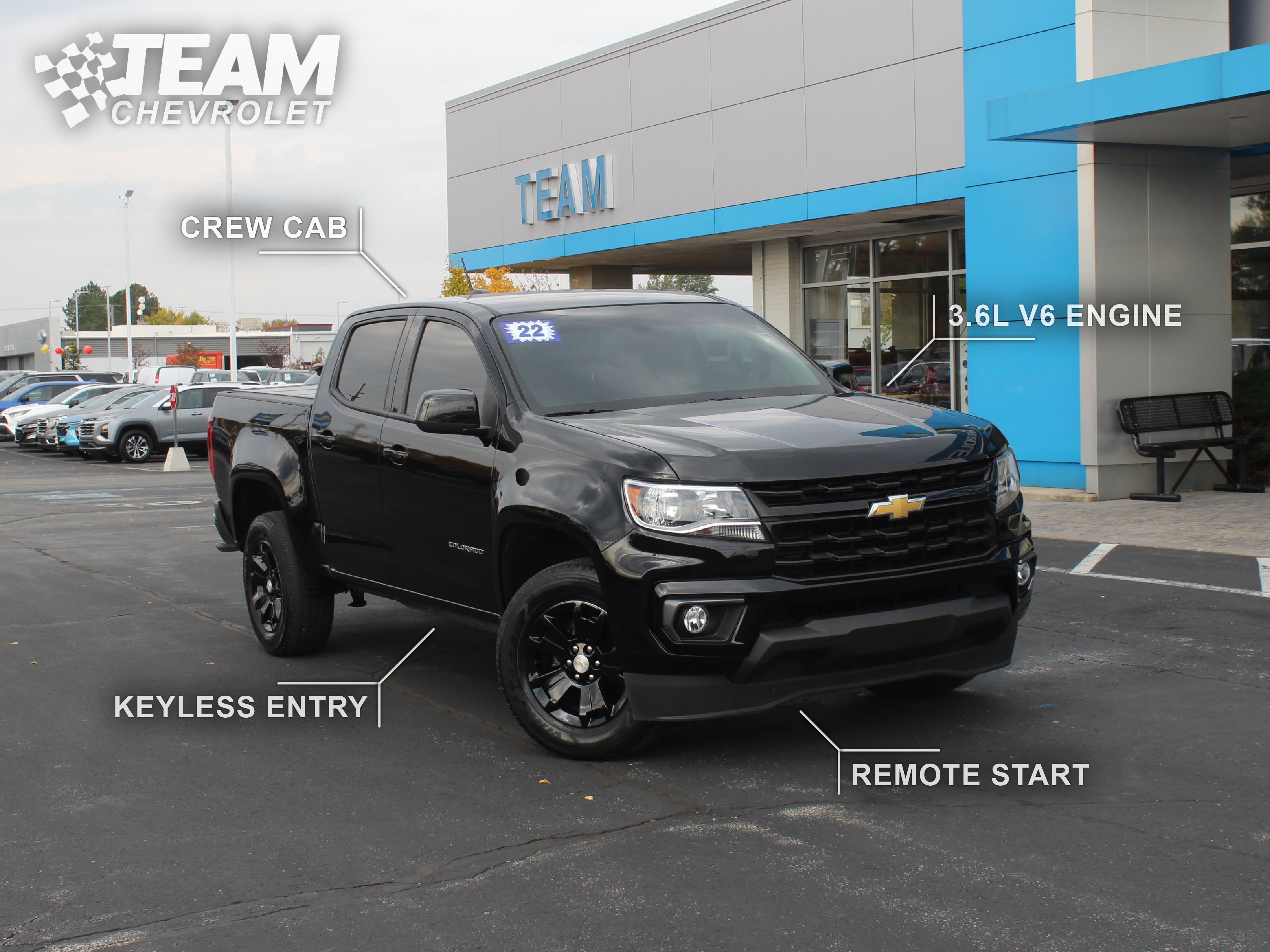 Used 2022 BLACK Chevrolet 2WD LT image 2