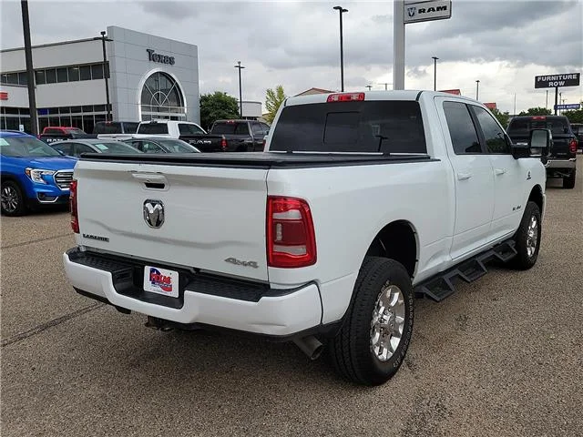 Used 2024 Bright White Clearcoat RAM Laramie 4x4 Crew Cab 6.3 ft. box 149 in. WB image 3