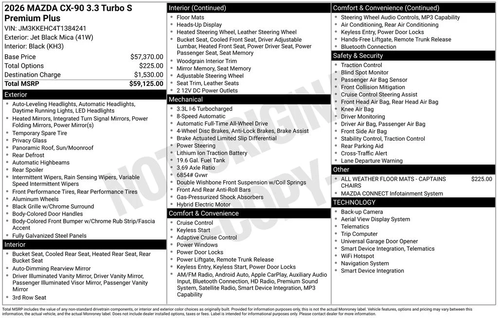 New 2026 Jet Black Mica Mazda 3.3 Turbo S Premium Plus image 6
