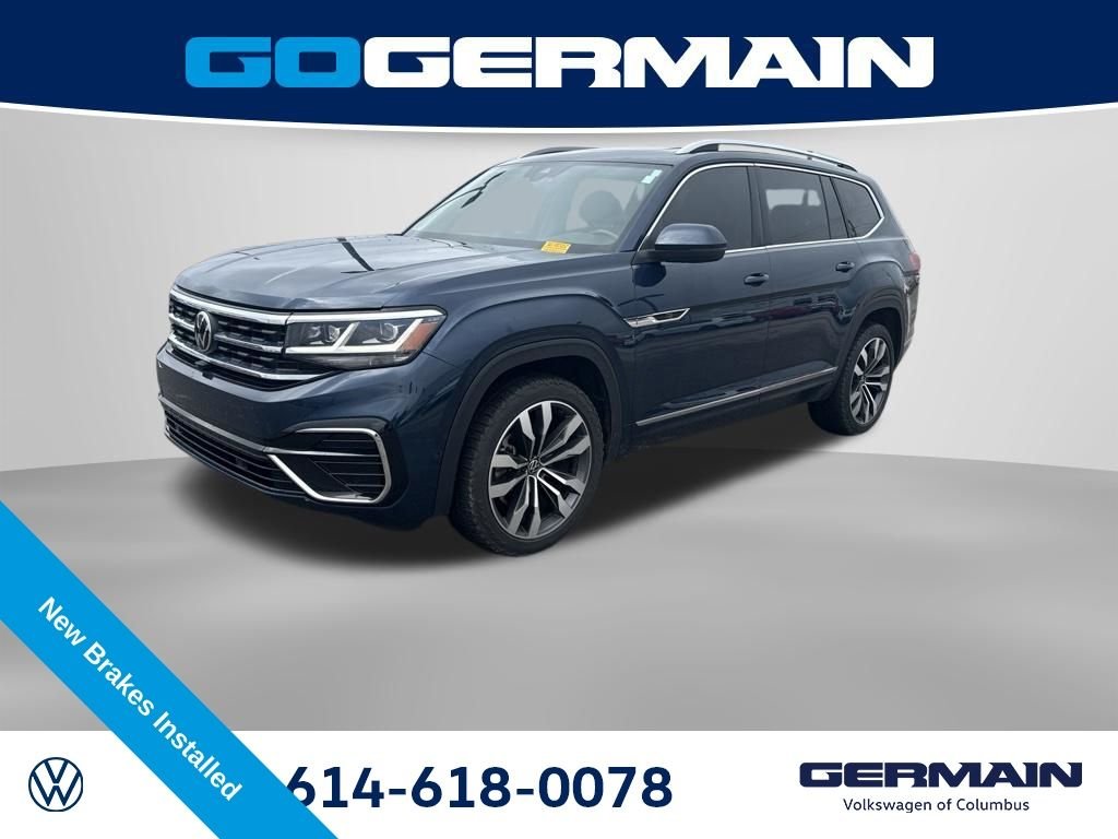 Used 2021 Blue Metallic Volkswagen 3.6L V6 SEL Premium R-Line image 1