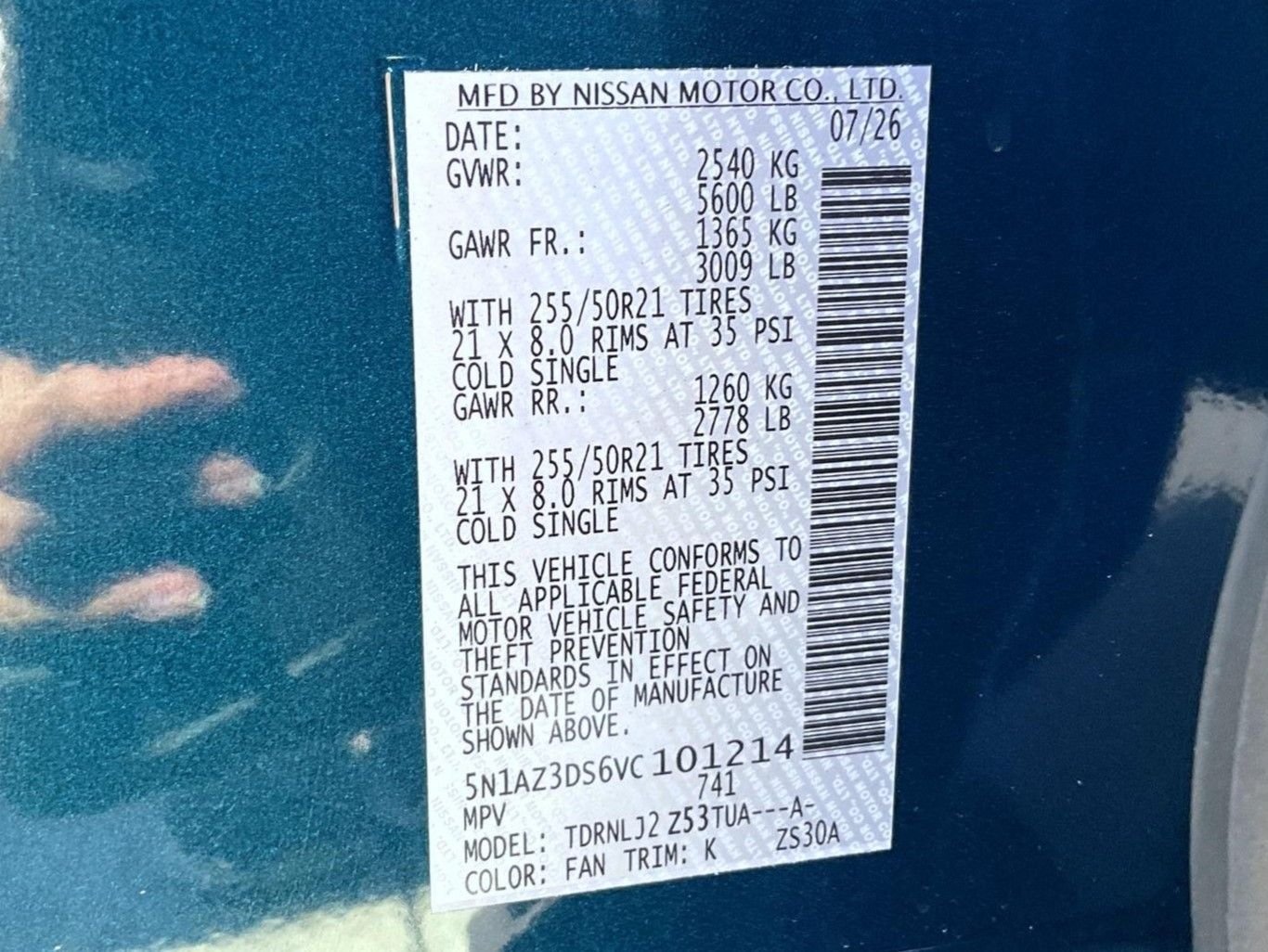 New 2027 Aurora Blue Pearl Metallic Nissan Platinum image 26