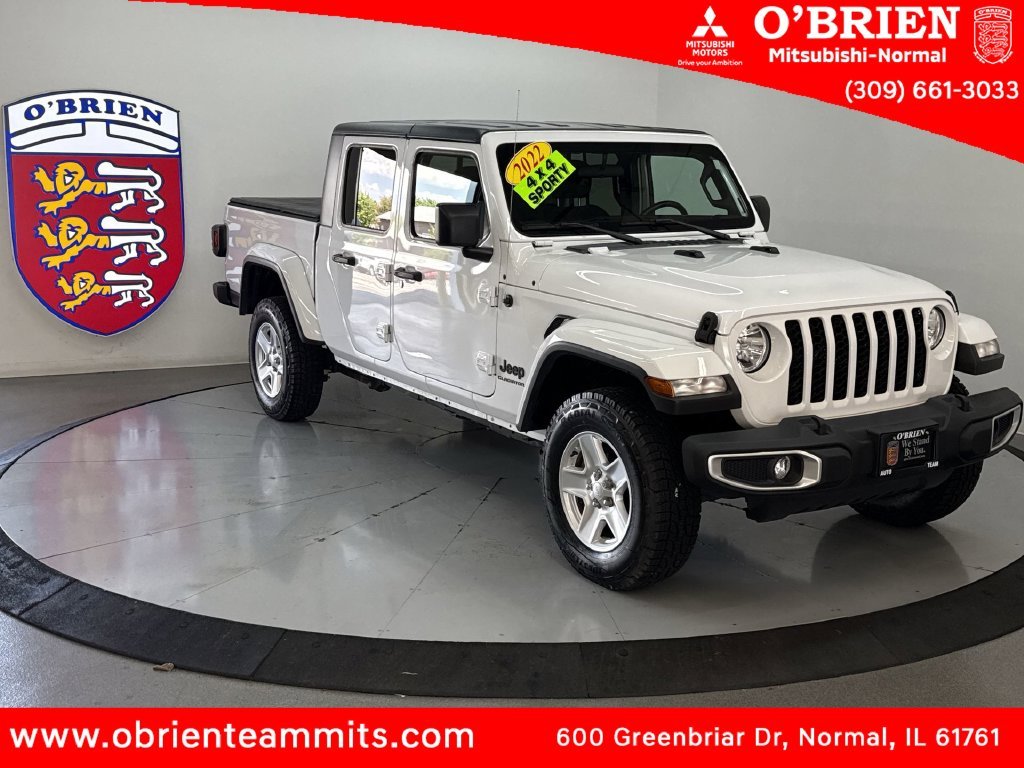 Used 2022 Bright White Clearcoat Jeep Sport image 1
