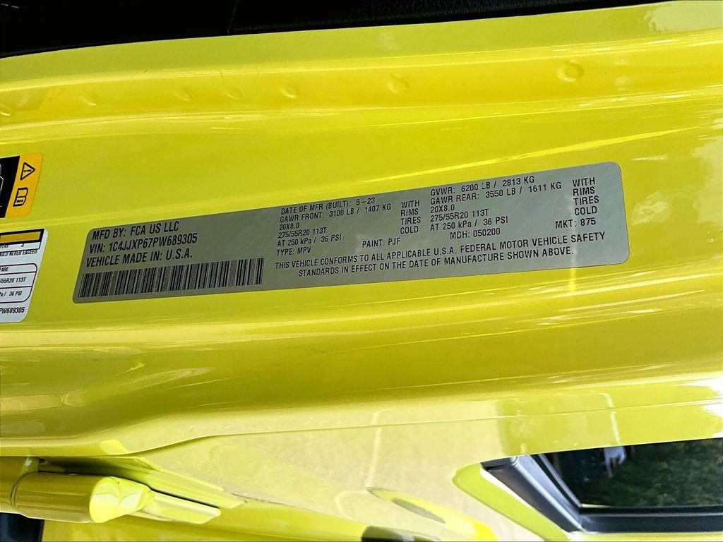 Used 2023 Yellow Jeep Sahara 4xe image 36