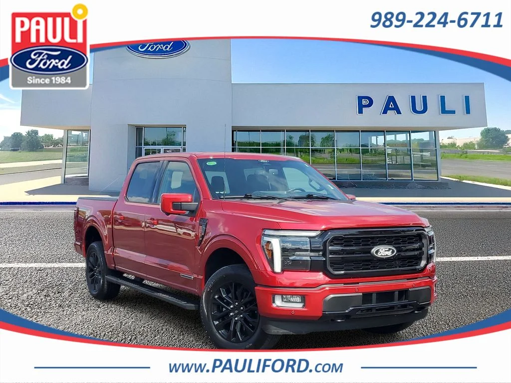 Certified Used 2024 Rapid Red Metallic Tinted Clearcoat Ford Lariat image 1