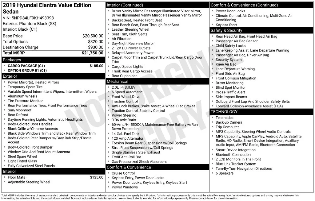 Used 2019 Black Hyundai Value Edition image 6