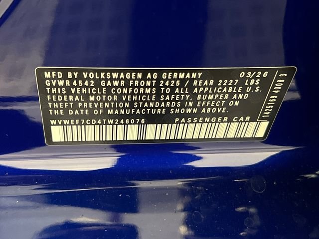 New 2026 Blue Volkswagen 2.0T image 21