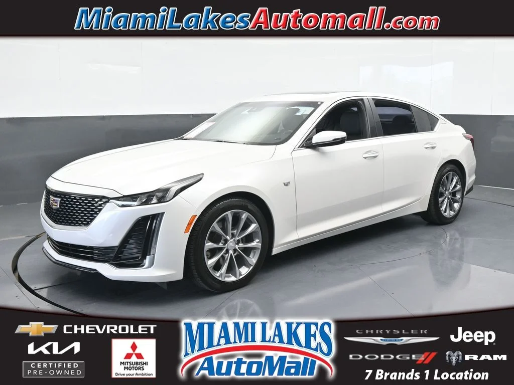 Used 2020 Crystal White Tricoat Cadillac Premium Luxury image 1