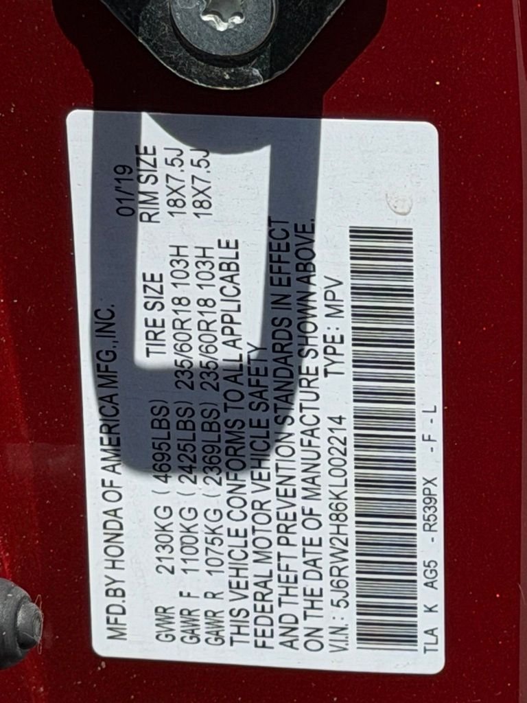 Used 2019 Red Honda EX-L image 24