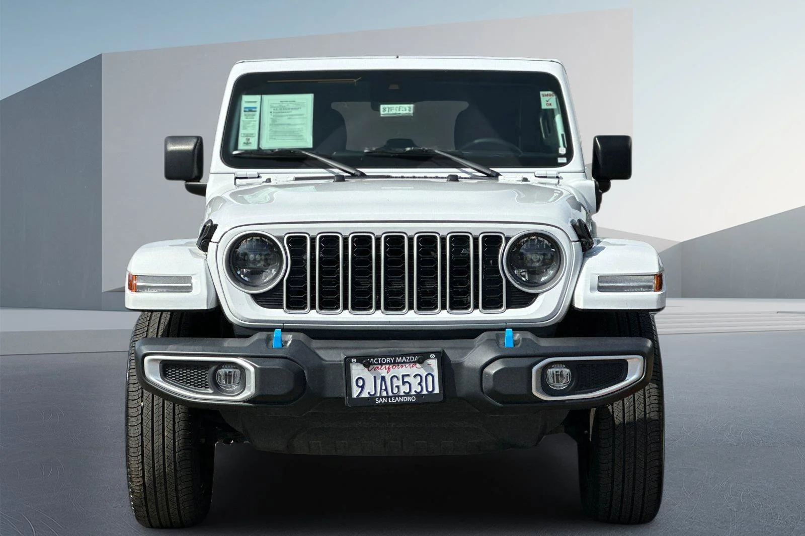 Used 2024 Bright White Clearcoat Jeep Sahara 4xe image 9