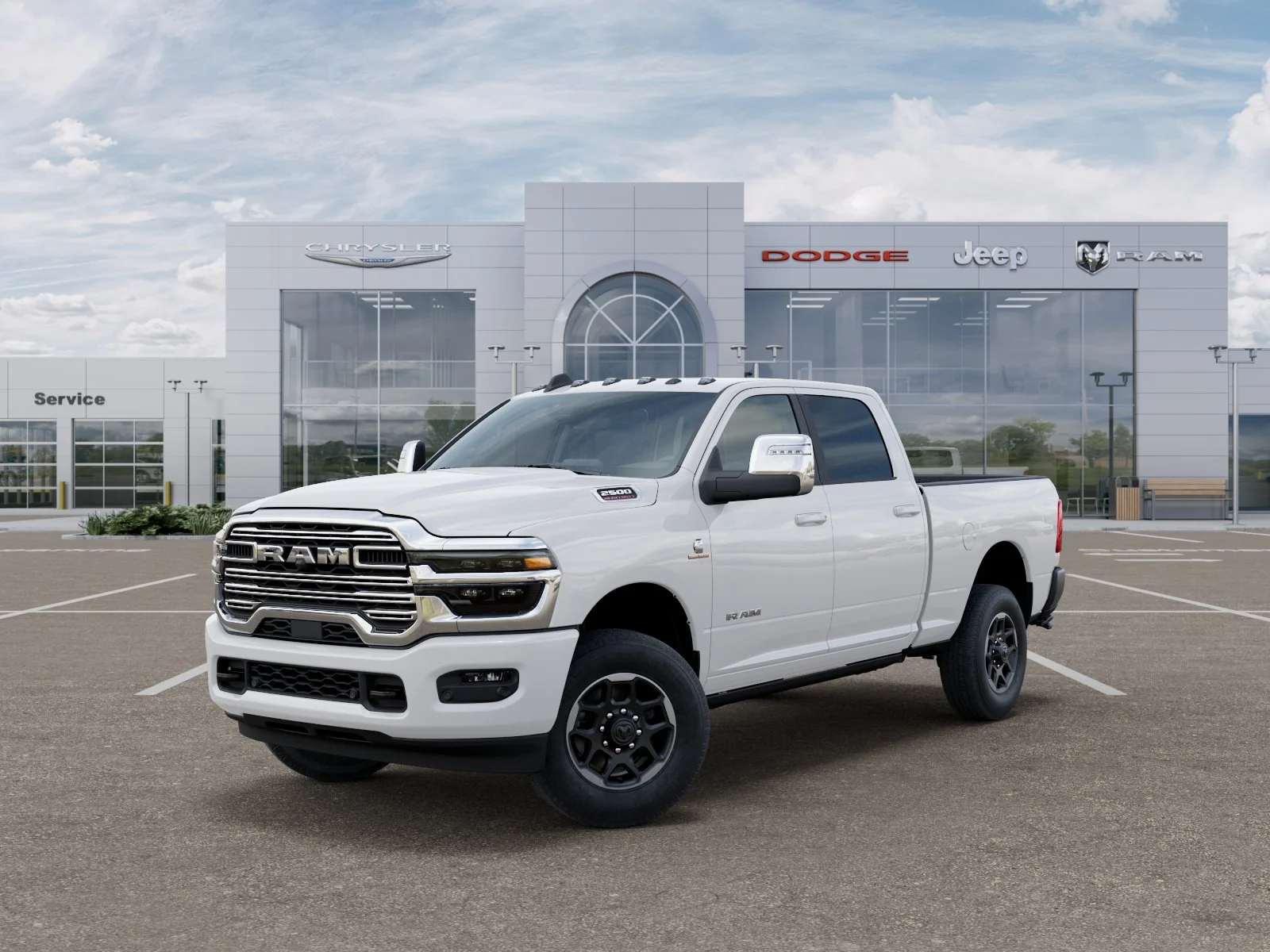 New 2026 Bright White Clear-Coat Exterior Paint RAM Laramie image 28