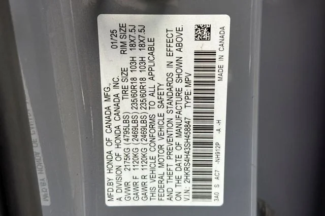 Certified Used 2025 Meteorite Gray Metallic Honda EX image 38