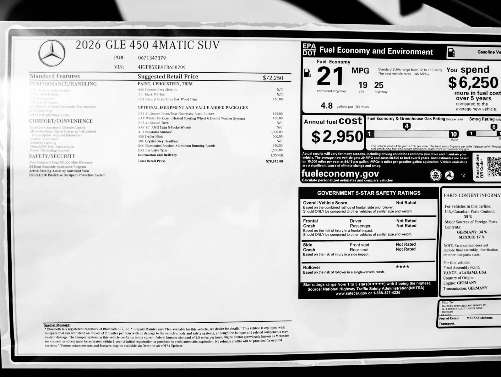 New 2026 Selenite Grey Metallic Mercedes-Benz 450 4MATIC® image 25
