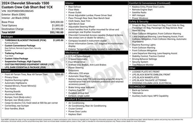 Certified Used 2024 Black Chevrolet Custom image 33
