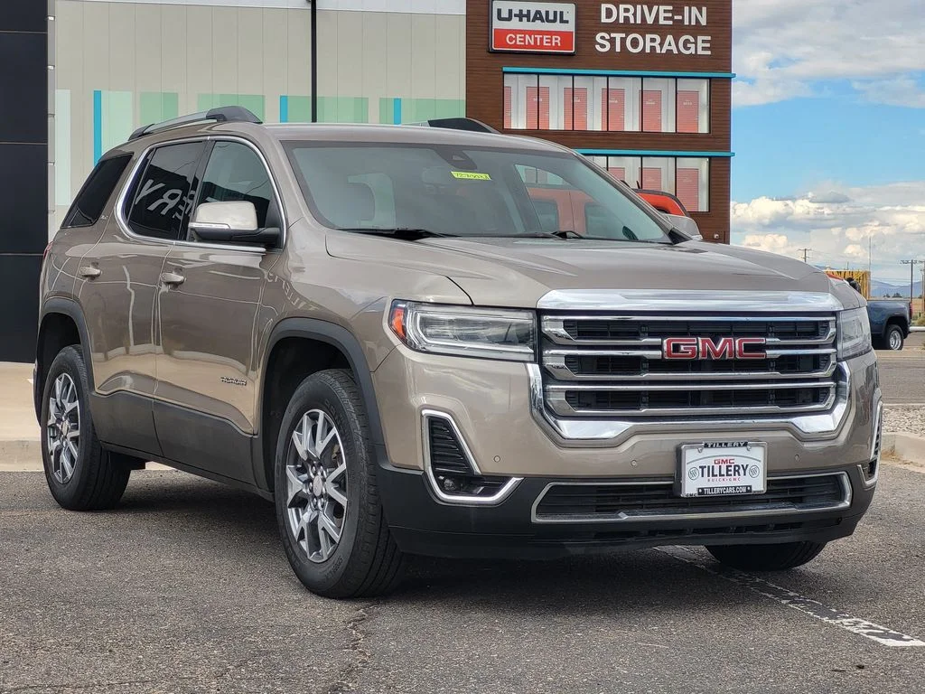 Used 2023 LIGHT STONE METALLIC GMC SLT image 2
