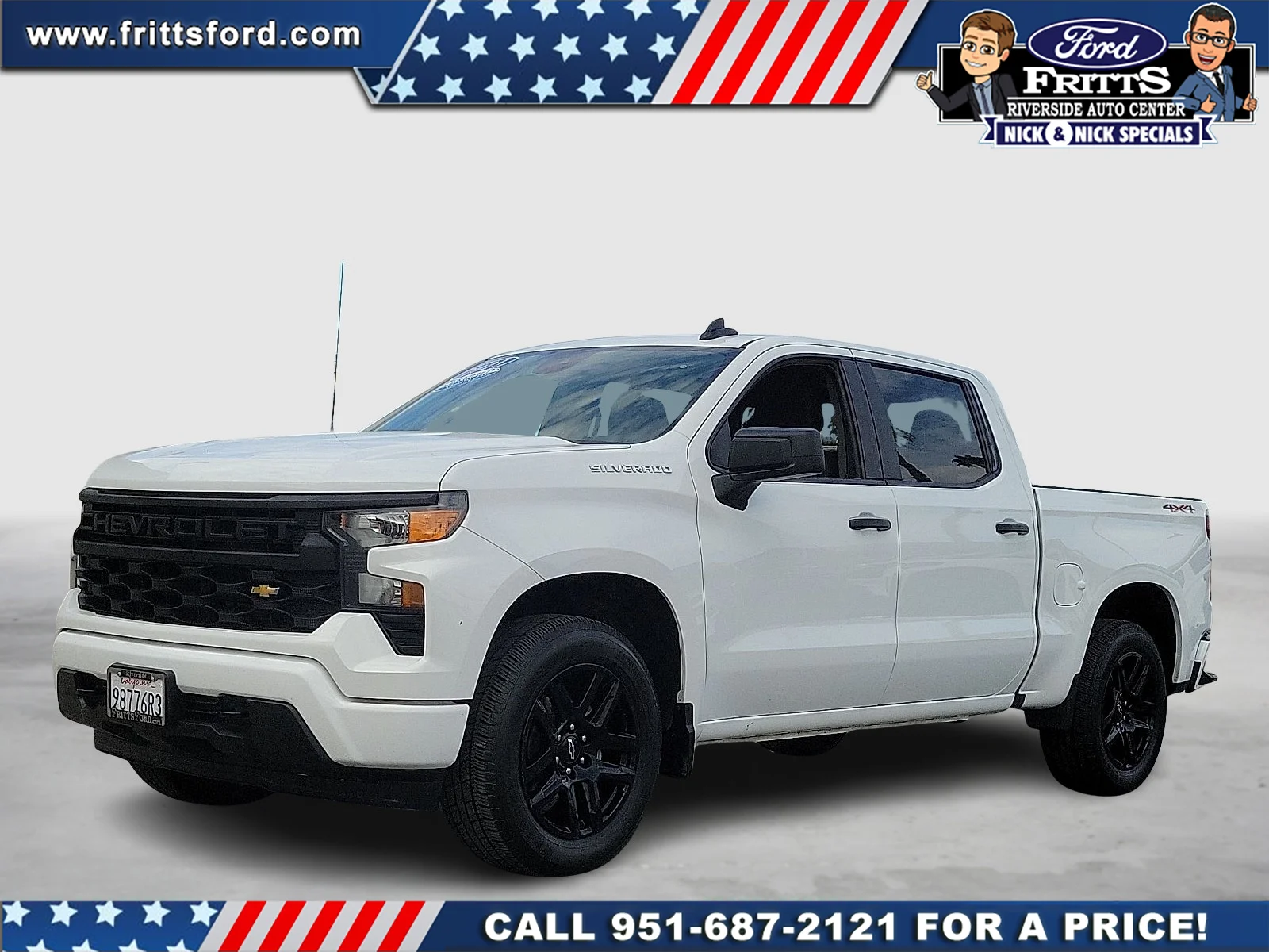 Certified Used 2023 Summit White Chevrolet 4WD Crew Cab Short Bed Custom image 1