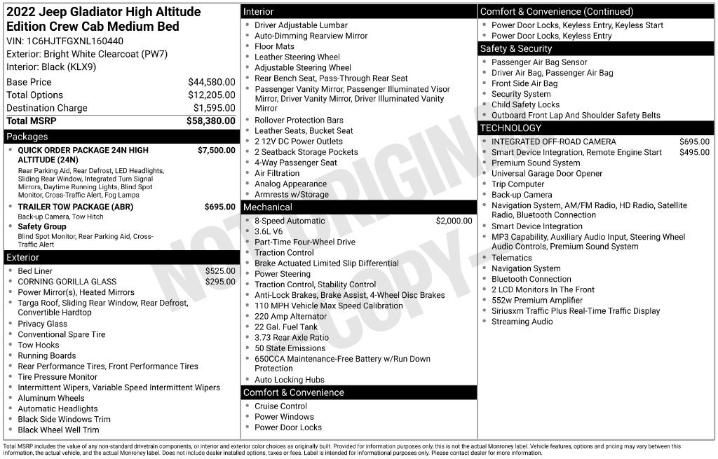 Used 2022 White Jeep Overland image 6