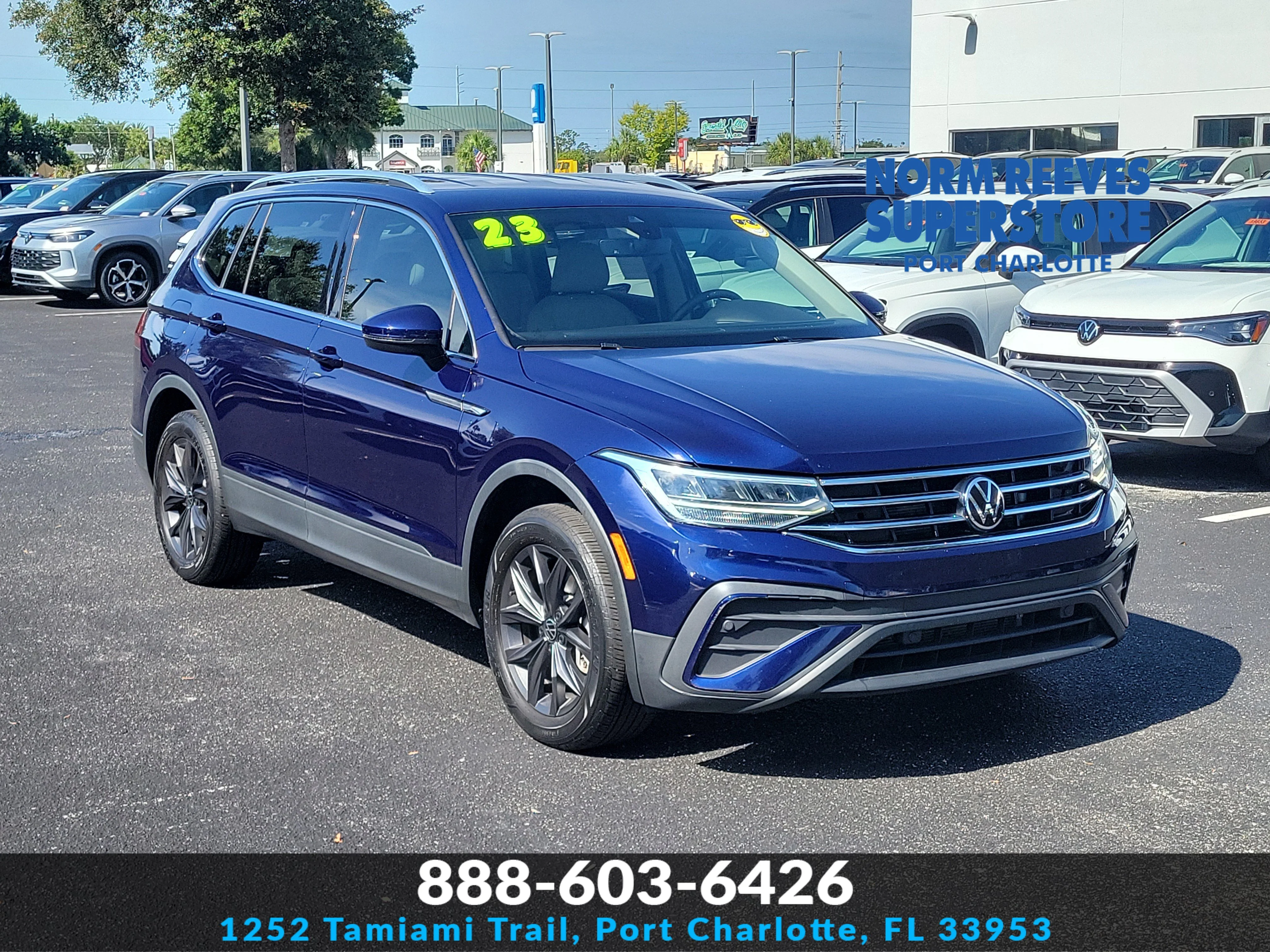 Certified Used 2023 Blue Volkswagen 2.0T SE image 1