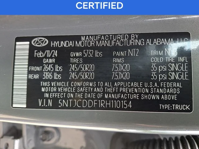 Certified Used 2024 Gray Hyundai NIGHT image 27