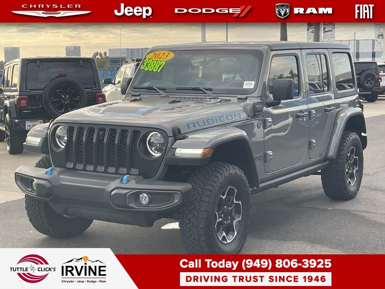 Used 2023 Sting-Gray Clearcoat Jeep Rubicon image 3