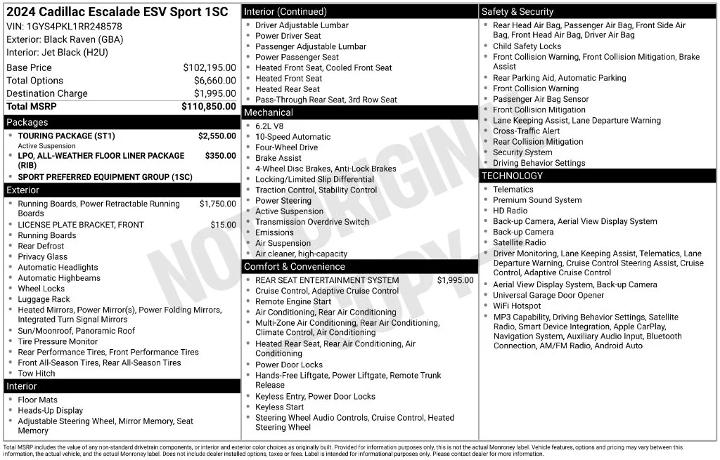 Used 2024 Black Cadillac Sport image 2