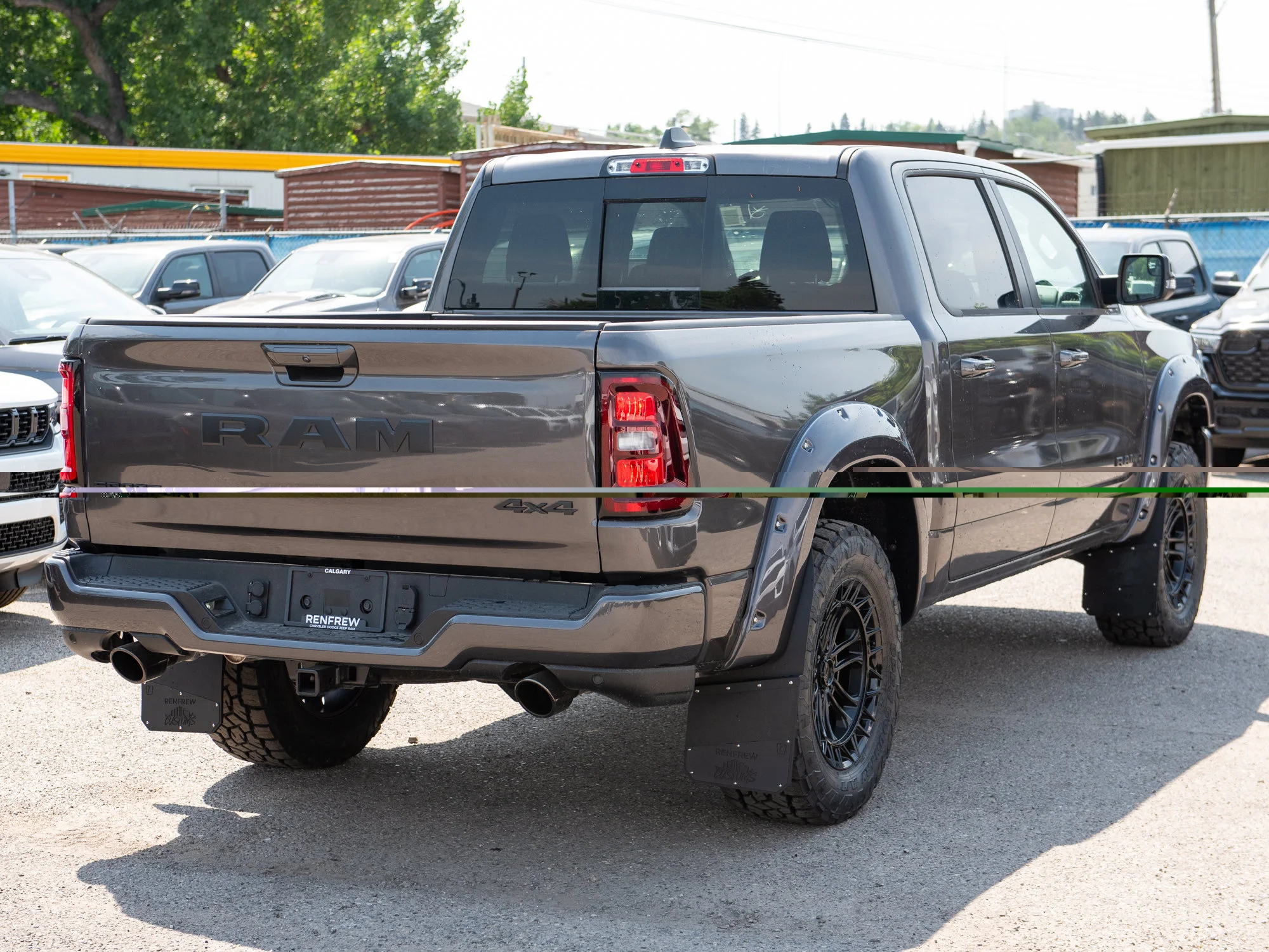 New 2026 Grey RAM Sport* Crew Cab 4x4, 3.5 Inch Lift, 35 Inch Tires, Fuel Wheels, Trigger Industries Mudflaps image 7