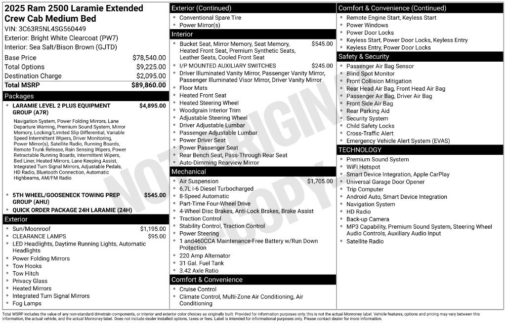 Used 2025 White Ram Laramie image 18